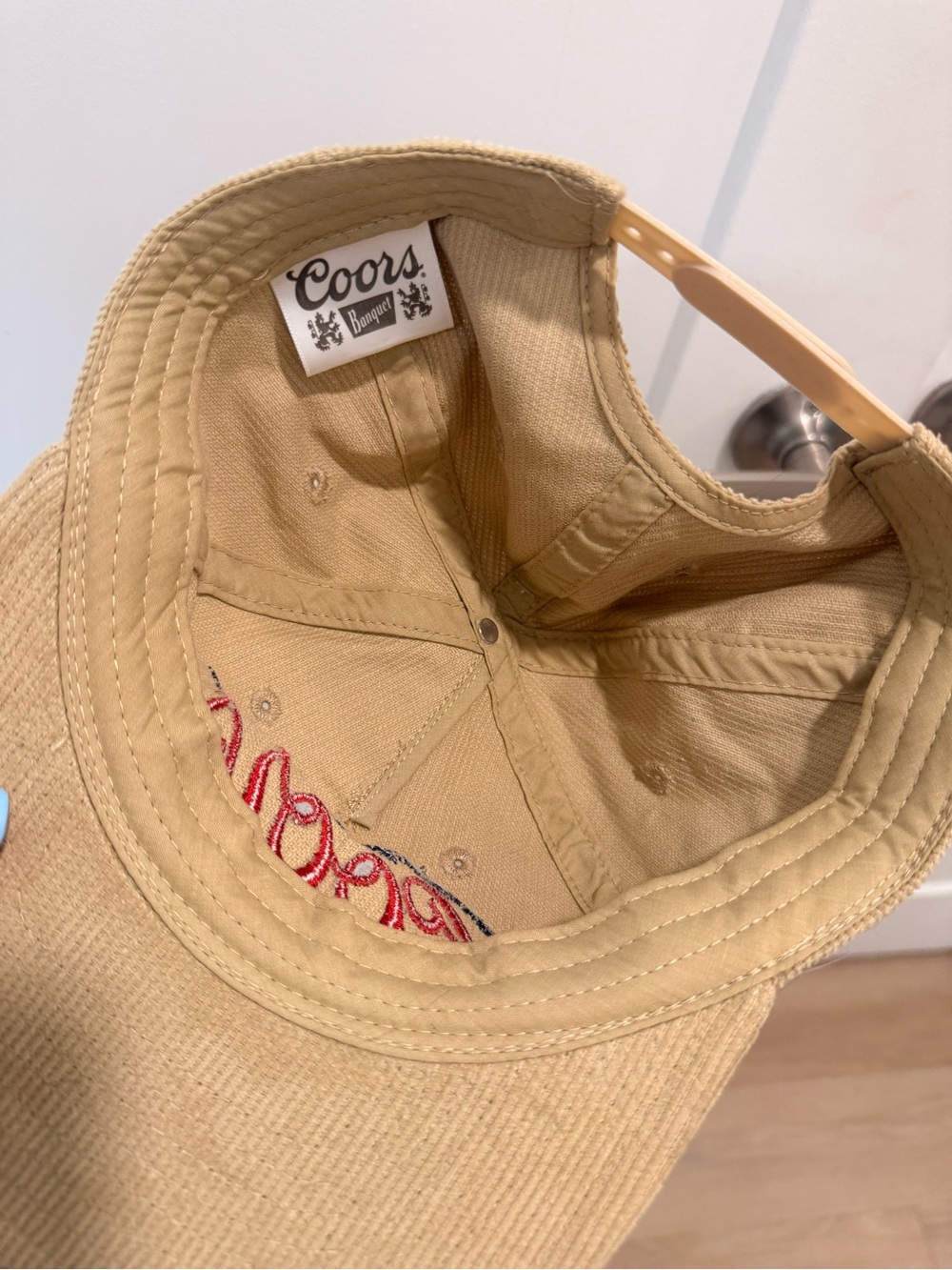 Coors Tan Corduroy Baseball Cap